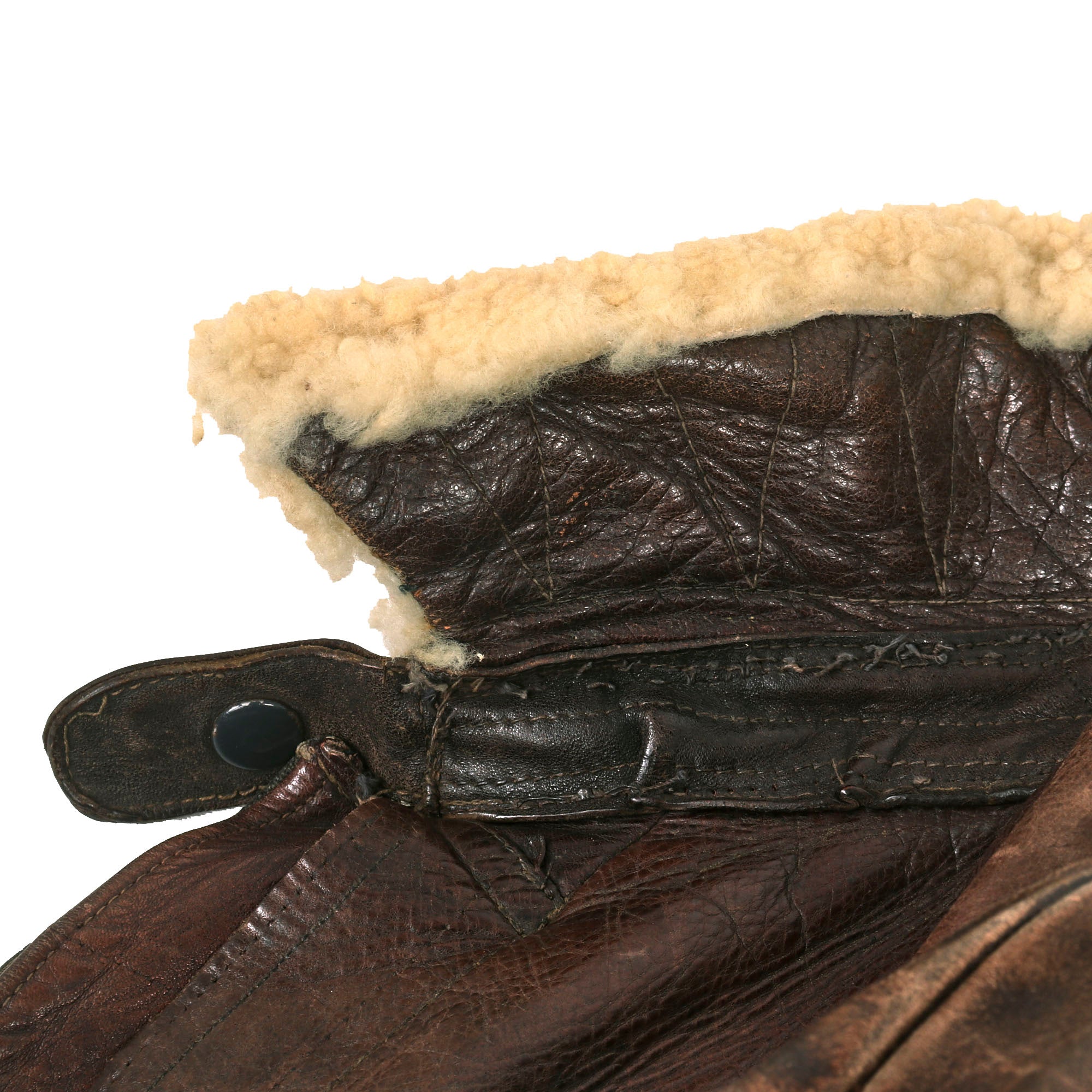 Original German WWII Luftwaffe Pilot's Brown Leather Flight Jacket wit ...