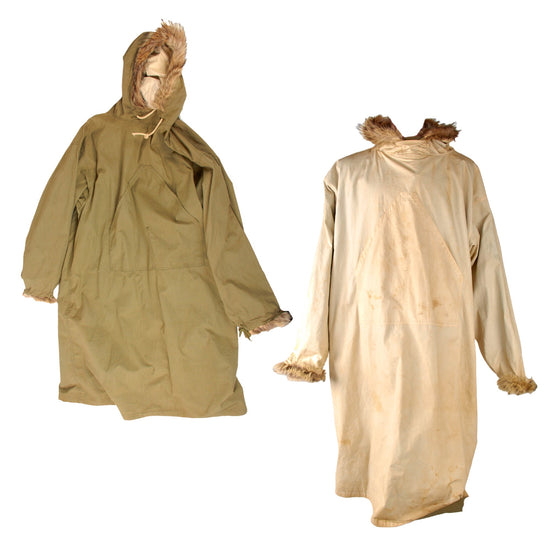 Original U.S. WWII Mountain Troops Parka with Coyote Fur Lined Hood & Cuffs Original Items