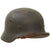 Original German WWII Single Decal Luftwaffe M40 Helmet with 1940 Dated Size 56 Liner & Chinstrap - Stamped Q64 Original Items