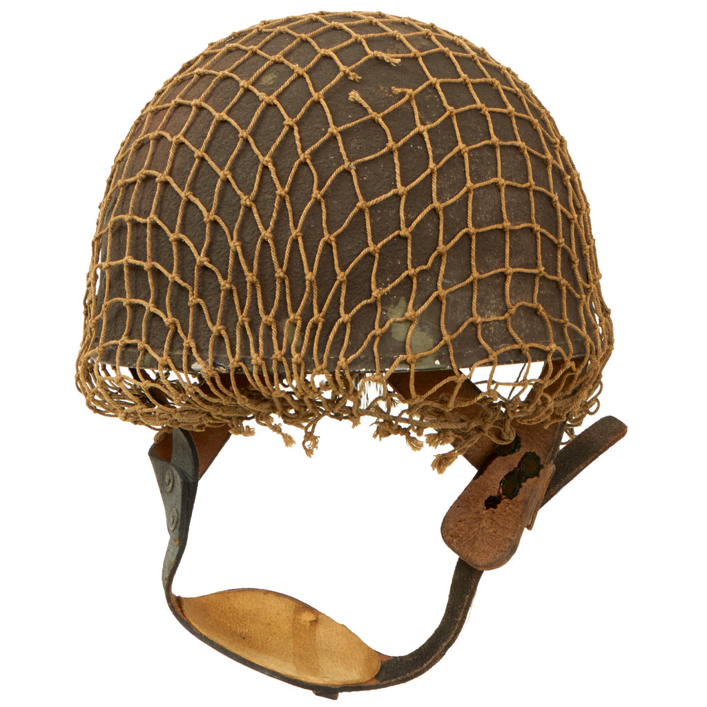 Original WWII British MKI HSAT Airborne Paratrooper Helmet by G&S with Net - Dated 1943 Original Items