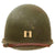 Original U.S. WWII Officer’s M1 Schlueter Front Seam Helmet with 4th Infantry Division Marked CAPAC Liner & Captain’s Bars Original Items