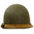 Original U.S. WWII Officer’s M1 Schlueter Front Seam Helmet with 4th Infantry Division Marked CAPAC Liner & Captain’s Bars Original Items