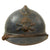 Original French WWI Model 1915 Adrian Helmet in Horizon Blue with Artillery RF Badge and 2nd Pattern Liner - Complete Original Items