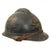 Original French WWI Model 1915 Adrian Helmet in Horizon Blue with Artillery RF Badge and 2nd Pattern Liner - Complete Original Items