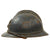 Original French WWI Model 1915 Adrian Helmet in Horizon Blue with Artillery RF Badge and 2nd Pattern Liner - Complete Original Items