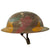 Original U.S. WWI Aviation Camouflage Painted M1917 Doughboy Helmet - Complete Original Items