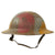 Original U.S. WWI Aviation Camouflage Painted M1917 Doughboy Helmet - Complete Original Items