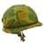 Original U.S. Vietnam War M1 Helmet with Camouflage Cover and 1980s Liner Original Items