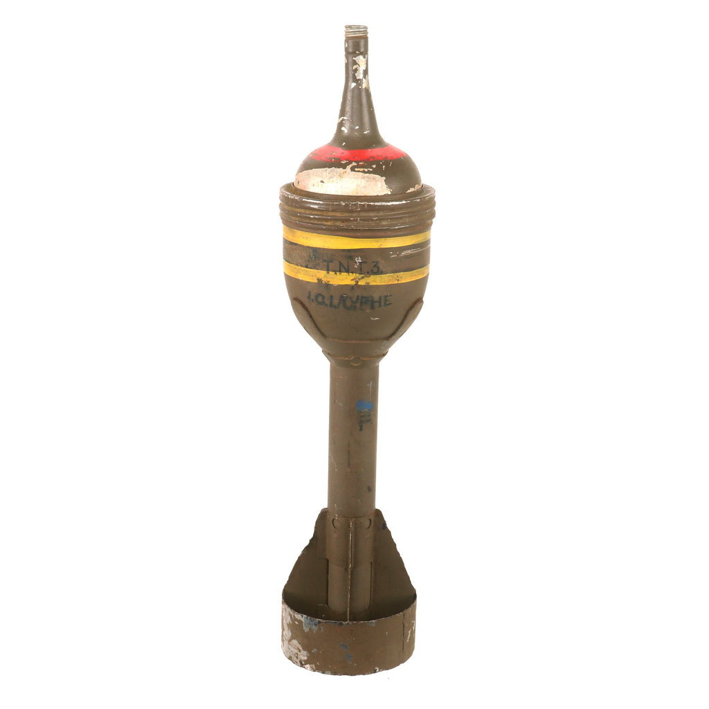 Original WWII British Inert PIAT Anti-Tank Bomb Launcher Round - Dated September 1944 Original Items