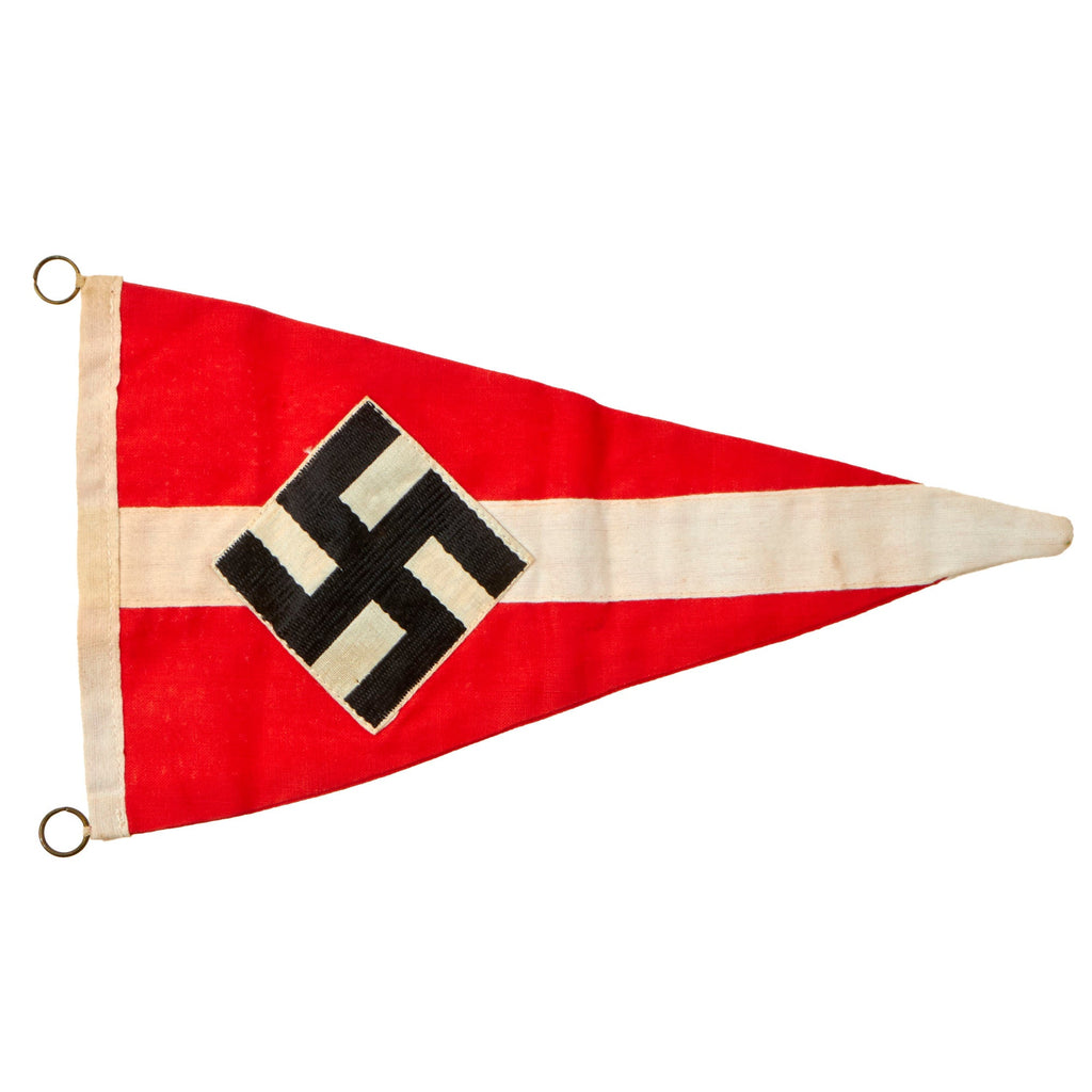 Original German WWII Small Size HJ National Youth Organization Pennant - 5 ¾" x 10” Original Items