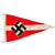Original German WWII Small Size HJ National Youth Organization Pennant - 5 ¾" x 10” Original Items