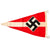 Original German WWII Small Size HJ National Youth Organization Pennant - 5 ¾" x 10” Original Items