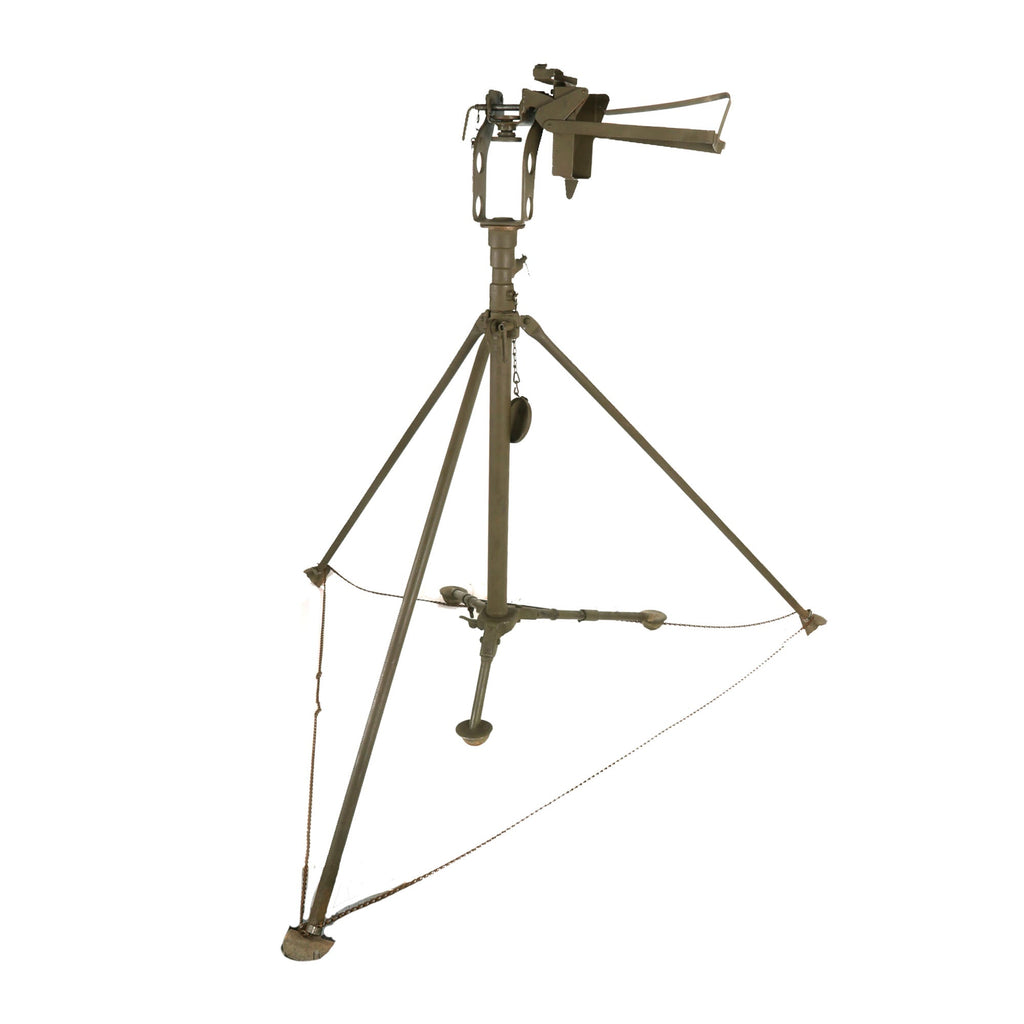 Original U.S. WWII Colt Browning M1917A1 .30 Caliber Water-Cooled Machine Gun Anti-Aircraft Tripod with Elevator Cradle - Dated 1944 Original Items