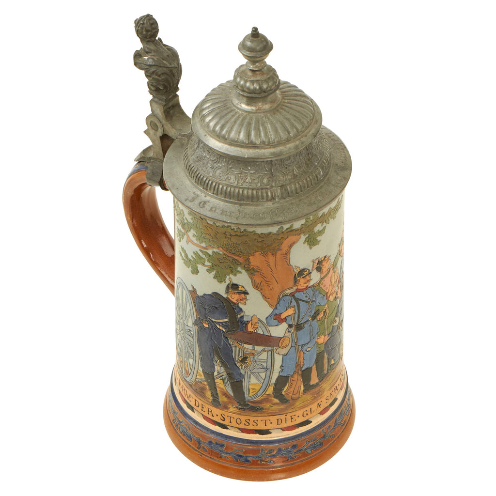 Original Imperial German Pre-WWI Stein by Hauber & Reuther - Dated 1904 Original Items
