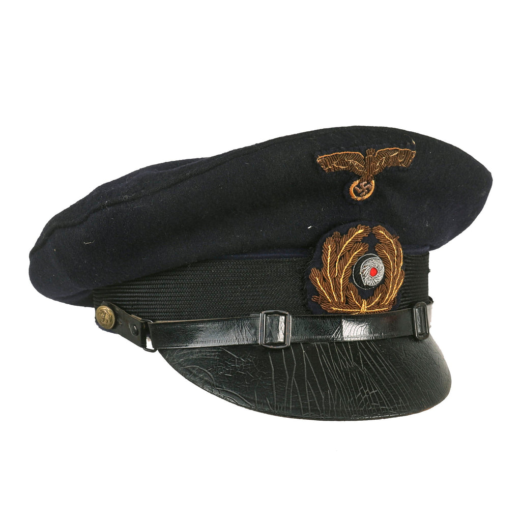 Original German WWII Kriegsmarine Navy Blue Senior NCO’s Visor Cap - Schirmmütze Original Items