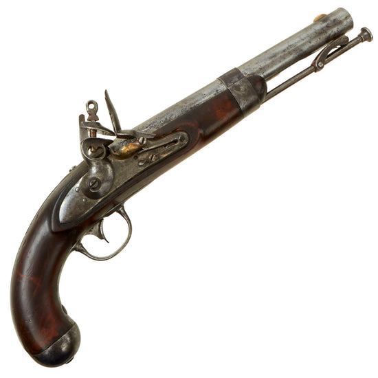 Original U.S. Model 1836 Flintlock Cavalry Pistol by Robert Johnson with Cartouches - Unconverted - dated 1838 Original Items
