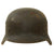 Original German WWII Army Heer M40 "No Decal" Steel Helmet with 55cm Liner - Stamped Q62 Original Items