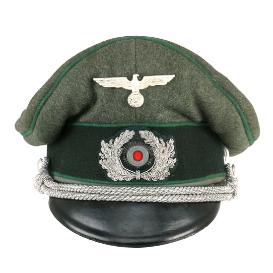 Original German WWII Military Administration Officer Schirmmütze Visor Cap - Missing Sweatband Original Items