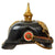 Original German WWI Prussian M1895 Pickelhaube Spiked Helmet with Original Cockades and Chinstrap - 1916 Dated Original Items