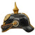 Original German WWI Prussian M1895 Pickelhaube Spiked Helmet with Original Cockades and Chinstrap - 1916 Dated Original Items