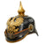 Original German WWI Prussian M1895 Pickelhaube Spiked Helmet with Original Cockades and Chinstrap - 1916 Dated Original Items