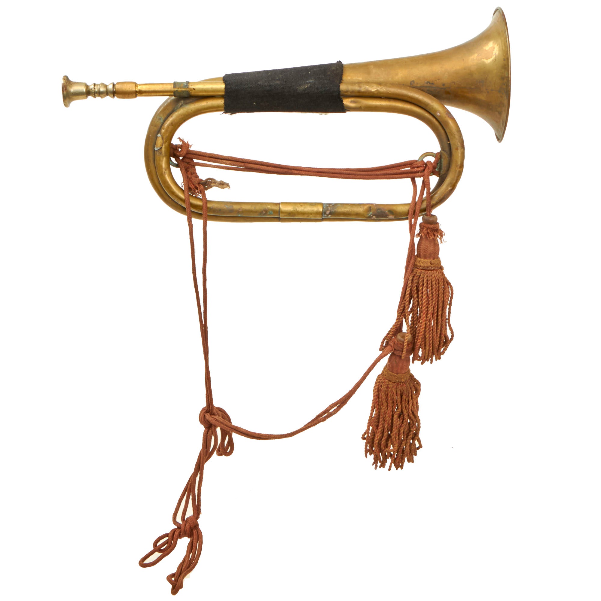 String Handle On Bugle Original WWII Imperial Japanese Army Brass Bugle with Black Wrap & Ora ...