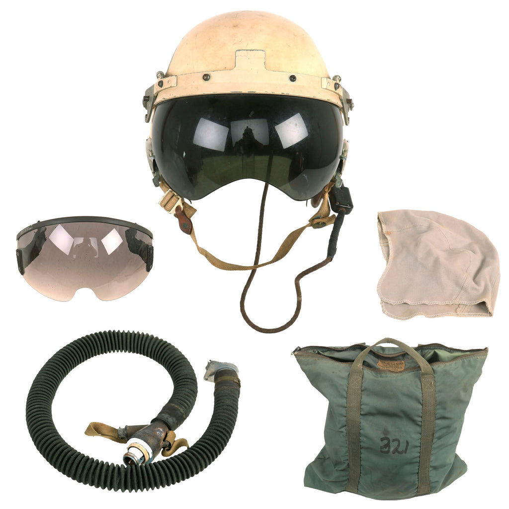 Original U.S. Cold War Era Type P-3 Flying Helmet With Carry Bag Original Items