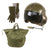 Original U.S. Vietnam War Gentex SPH-4 Helicopter Pilot Helmet with Gloves in Carrying Bag - Dated 1969 Original Items