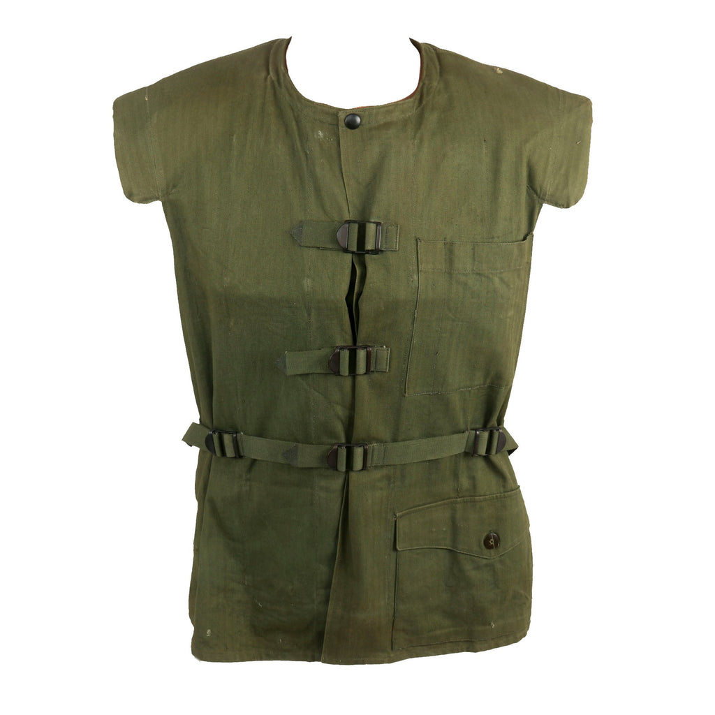 Original U.S. WWII U.S.M.C. Experimental Body Armor Flak Jacket - HBT Material Original Items