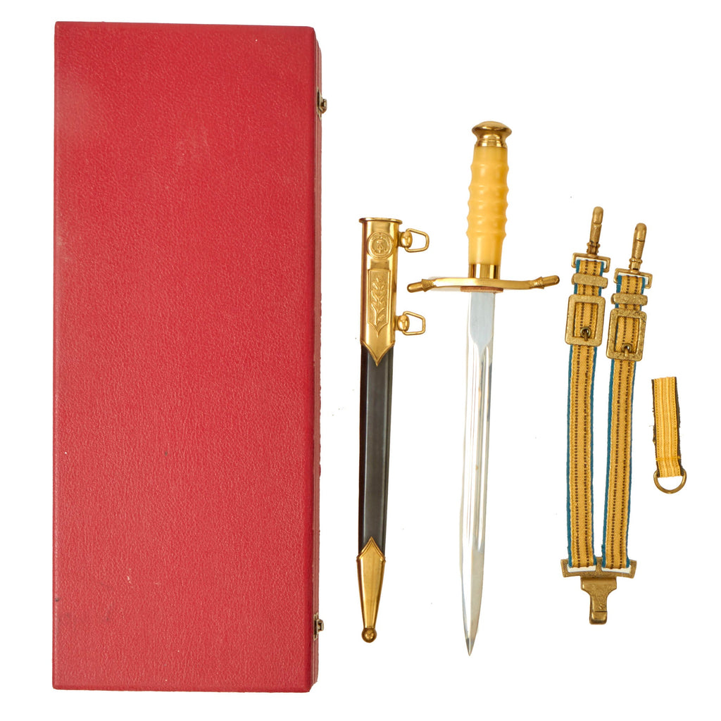 Original Cold War Era East German DDR NVA General Officer’s Dress Dagger Set With Presentation Case Original Items