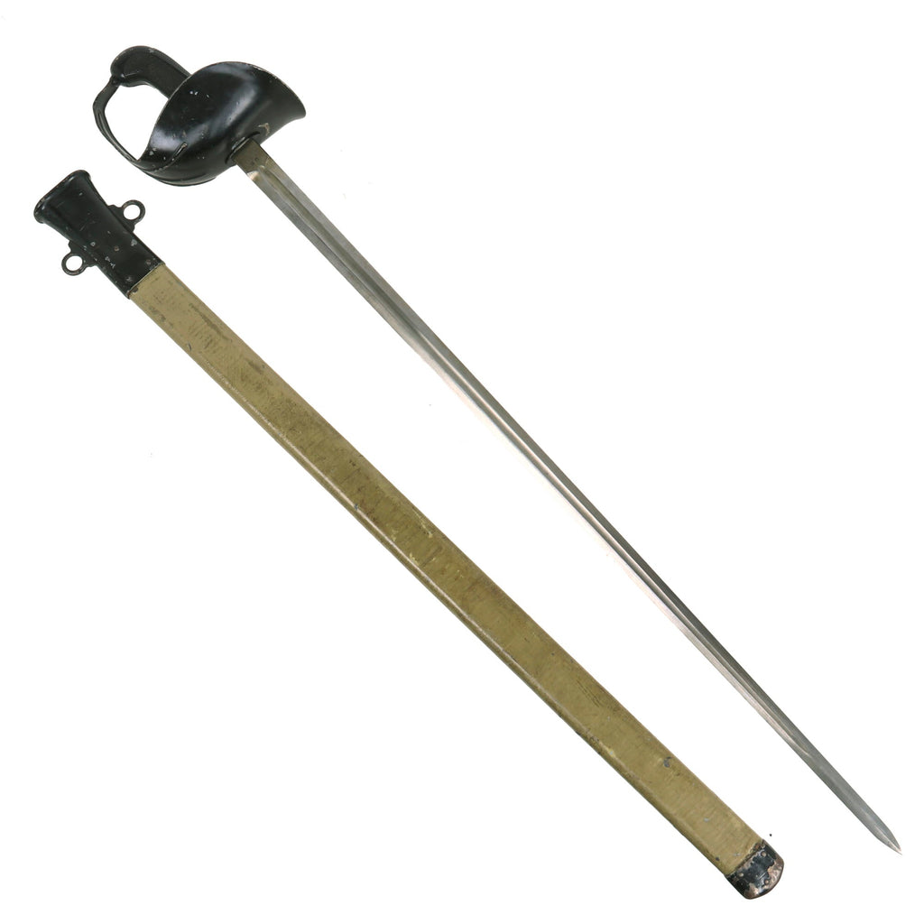Original U.S. WWI 101st Cavalry Regiment Model 1913 Cavalry Saber Patton Sword by L.F. & C. with Scabbard - Dated 1918 Original Items