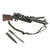 Original German WWII 1942 Dated Waffenamt Marked Portuguese Contract MP34(ö) Steyr Solothurn Display Gun with Magazine, Sling, & Bayonet Original Items
