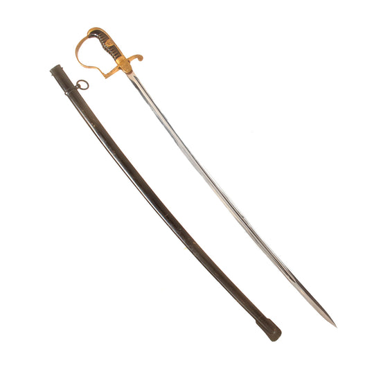 Original German WWII Monogrammed Field Marshal Roon Pattern Dove Head Army Officer Sword by Carl Eickhorn with Scabbard Original Items