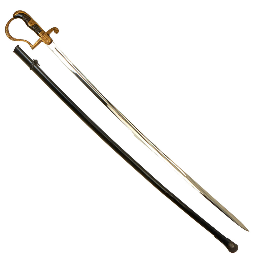 Original German WWII Army Officer Dove Head Sword by F. W. Höller of Solingen with Steel Scabbard Original Items