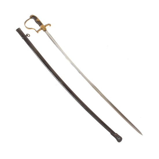 Original German WWII Army Officer Dove Head Sword by "Siegfried" E. Pack & Söhne of Solingen with Steel Scabbard Original Items