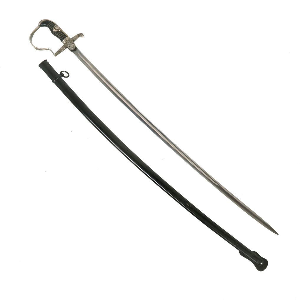 Original Rare German WWII Field Marshal Prinz Eugen Pattern Dove Head Officers Sword by Carl Eickhorn with Scabbard Original Items