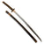 Original Japanese Edo Period Handmade Katana Sword with Heavy Wide Blade and Lacquered Scabbard