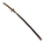 Original Japanese Edo Period Handmade Katana Sword with Heavy Wide Blade and Lacquered Scabbard