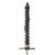 Original Japanese Edo Period Handmade Katana Sword with Heavy Wide Blade and Lacquered Scabbard