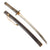Original 17th Century Early Edo Period Japanese Handmade Ō-Wakizashi Short Sword by MASAUJI with Lacquered Wood Scabbard and Kogatana Knife Original Items