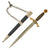 Original German WWII Early Unit-Marked 1st Model Luftwaffe Dagger by Gebrüder Heller with Scabbard & Belt Hanger - Marked to Flak-Regiment 25 Original Items