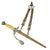 Original WWII German 2nd Model Luftwaffe Dagger with Scabbard, Hanger, and Portepee - Unmarked Blade Original Items