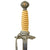 Original WWII German 2nd Model Luftwaffe Dagger with Scabbard, Hanger, and Portepee - Unmarked Blade Original Items
