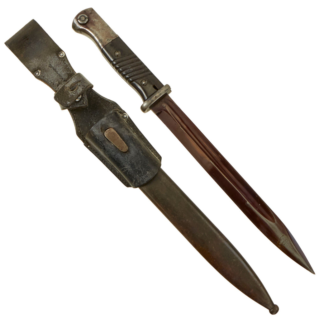 Original German WWII 98k 1941 dated Bayonet by E. & F. Hörster with Scabbard & Frog - Matching Serial 2850 y Original Items