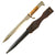 Original German Pre WWII Heer Long Stag Handle 98k Dress Bayonet by Carl Eickhorn with Scabbard and Leather Frog Original Items