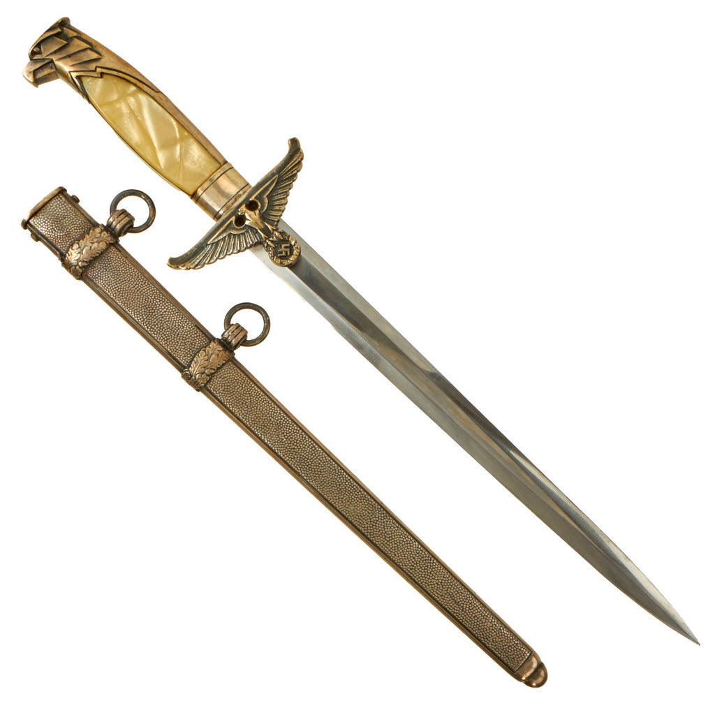 Original Scarce German WWII Government Official's Dagger by Alcoso circa 1940 with Scabbard Original Items