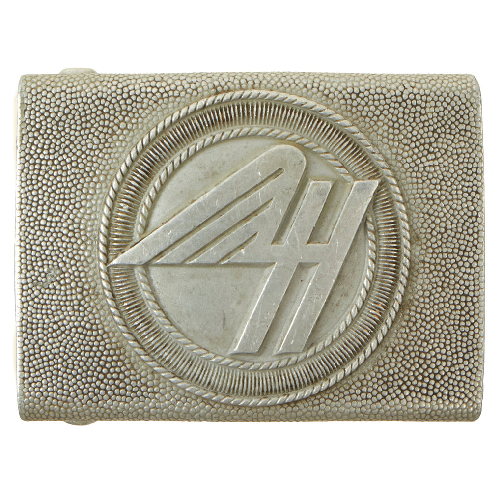 Original German WWII Ernst Heinkel Aircraft Works Werkschutz Factory Protection Pebbled Aluminum Belt Buckle Original Items
