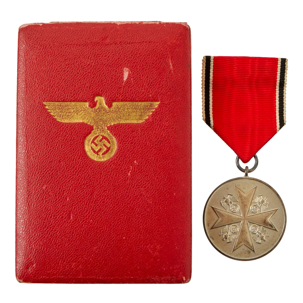 Original German WWII Order of the German Eagle Diplomatic Silver Medal of Merit with Ribbon by State Mint in Original Presentation Case Original Items