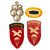 Original U.S. WWII 555th Parachute Infantry Battalion Triple Nickles Master Parachutist Jump Wings with Airborne Oval & Patches - All-Black Airborne Unit Original Items