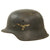 Original German WWII Luftwaffe M42 Single Decal Helmet Shell Stamped ET64 - Service Used Original Items